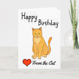 Tarjeta Feliz cumpleaños del gato
