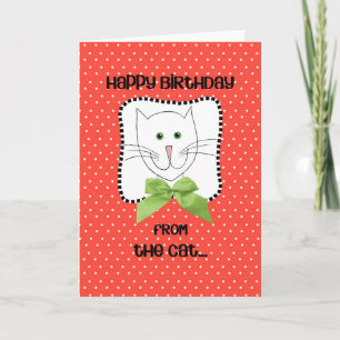 Tarjeta Feliz cumpleaños del gato