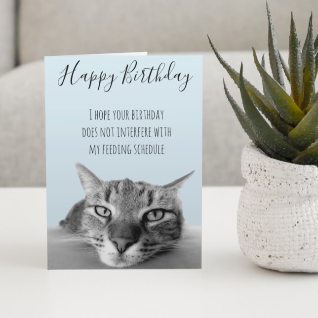 Tarjeta Feliz Cumpleaños del Gato Humor Divertido (Subido por el creador)