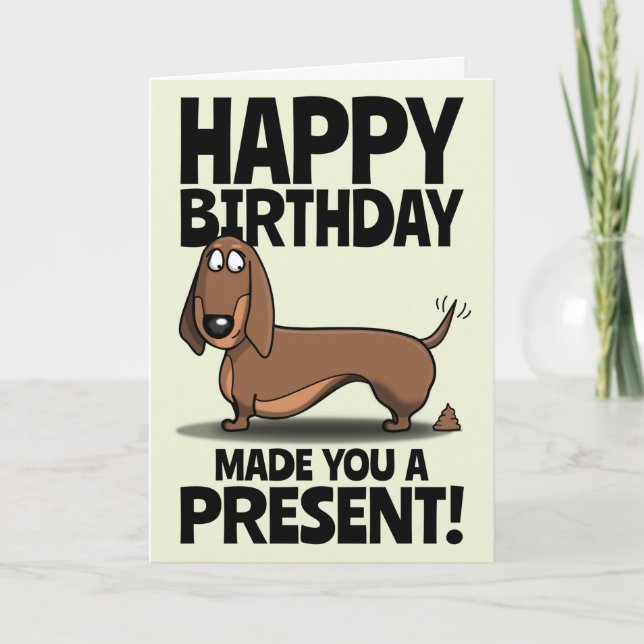 Tarjeta Feliz Cumpleaños Del Gracioso Saludo Del Perro (Anverso)