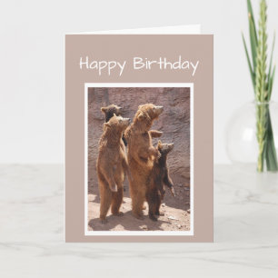 Tarjeta Feliz Cumpleaños del Grupo de Osos