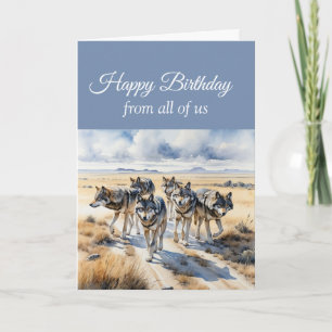 Tarjeta Feliz Cumpleaños del Grupo Wolf Pack
