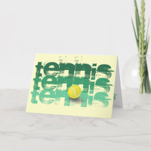 Tarjeta feliz cumpleaños del jugador de tenis