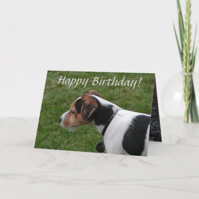 Tarjeta Feliz cumpleaños del perro (Anverso)