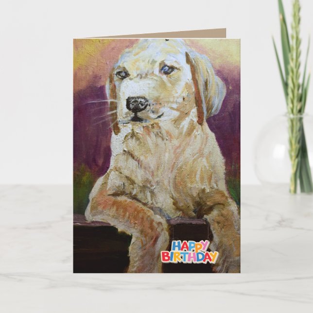 Tarjeta Feliz cumpleaños del perro (Anverso)