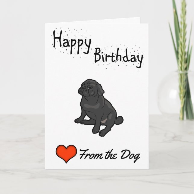 Tarjeta Feliz cumpleaños del perro (Anverso)