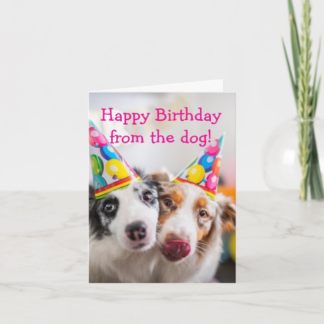 Tarjeta Feliz cumpleaños del perro (Anverso)