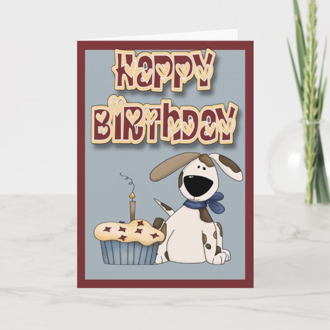 Tarjeta Feliz cumpleaños del perro (Anverso)