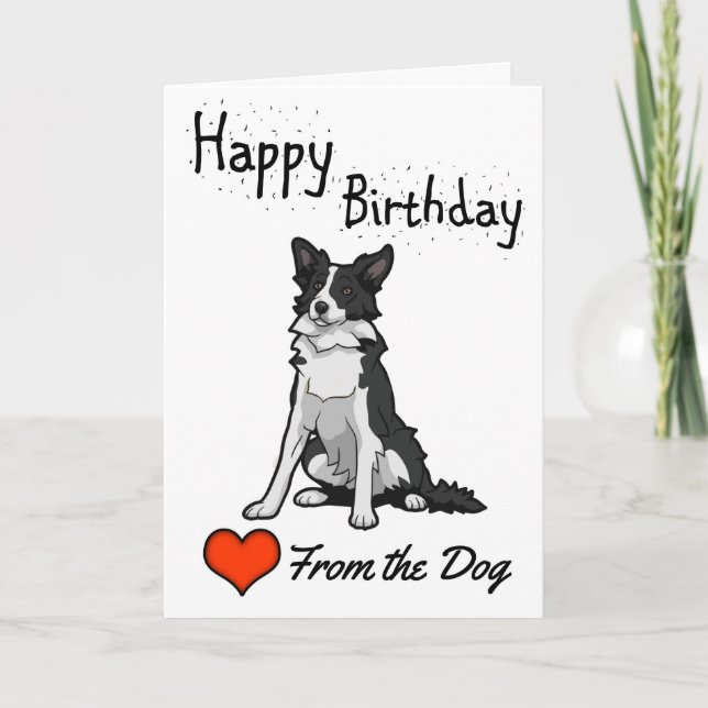 Tarjeta Feliz cumpleaños del perro (Anverso)