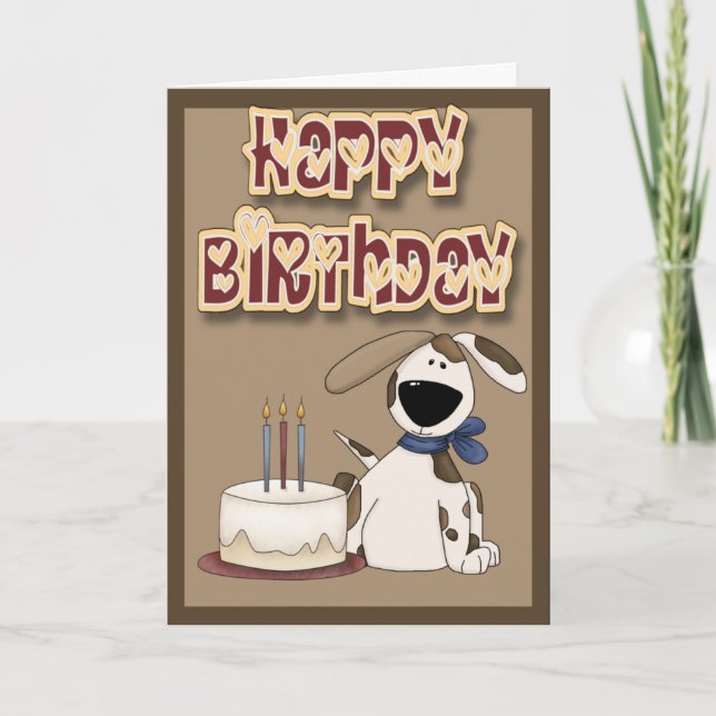 Tarjeta Feliz cumpleaños del perro (Anverso)