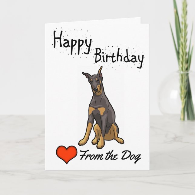 Tarjeta Feliz cumpleaños del perro (Anverso)
