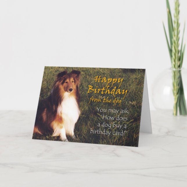 Tarjeta Feliz cumpleaños del perro (Anverso)