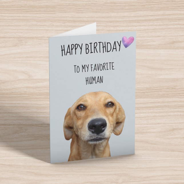 Tarjeta Feliz cumpleaños del perro al humano favorito (Subido por el creador)