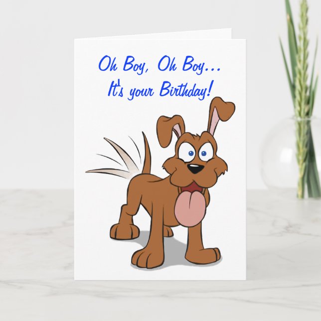 Tarjeta Feliz cumpleaños del perro feliz (Anverso)