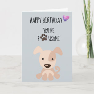 Tarjeta Feliz cumpleaños del perro que estás pavoneando