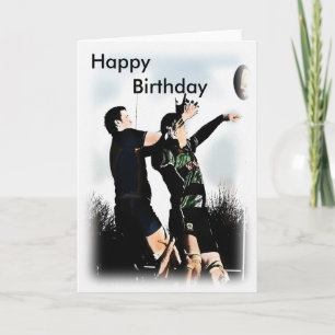 Tarjeta Feliz cumpleaños del rugbi