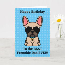 Tarjeta Feliz cumpleaños desde el Bulldog francés Dog Ligh