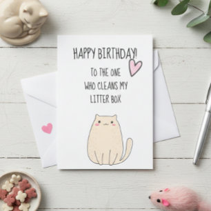 Tarjeta Feliz cumpleaños desde el gracioso humor de gato