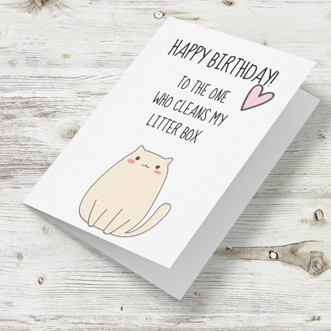 Tarjeta Feliz cumpleaños desde el gracioso humor de gato (Subido por el creador)