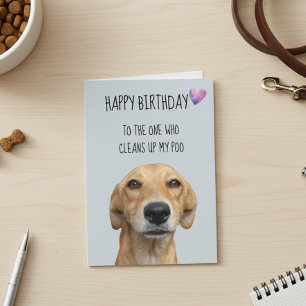 Tarjeta Feliz cumpleaños desde el humor divertido del perr