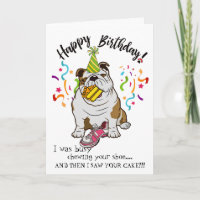 Feliz cumpleaños desde tu zapato rosado de perro B