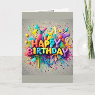 Tarjeta Feliz cumpleaños deseando una explosión de diversi
