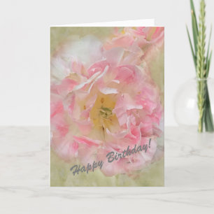 Tarjeta Feliz cumpleaños dilo con flores (P)