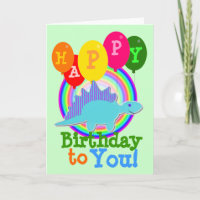 Feliz cumpleaños dinosaurio azul del dibujo