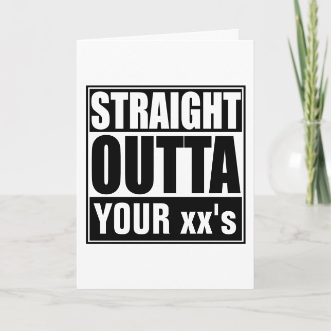 Tarjeta Feliz cumpleaños directo fuera de tu década (Anverso)