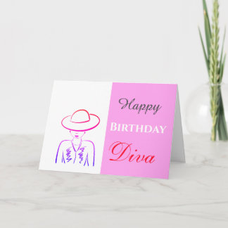 Tarjeta Feliz cumpleaños Diva