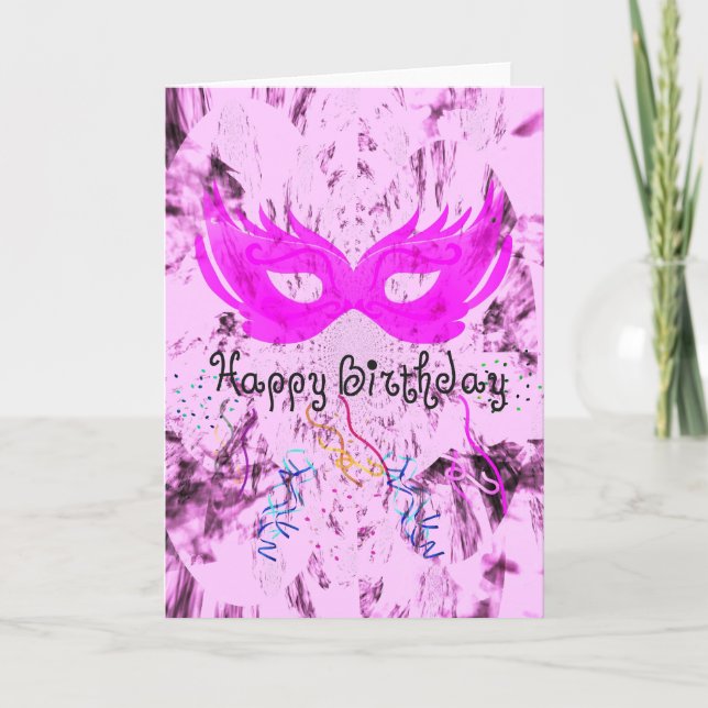 Tarjeta Feliz cumpleaños, diversión (Anverso)