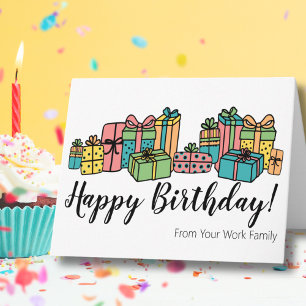 Tarjeta Feliz Cumpleaños Diversión Moderna Colorida
