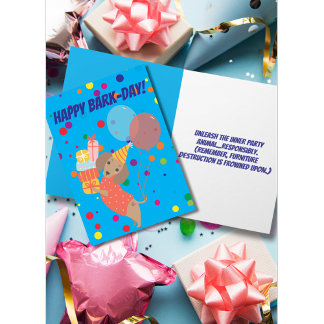 Tarjeta Feliz Cumpleaños Divertido y Colorido Dachshund