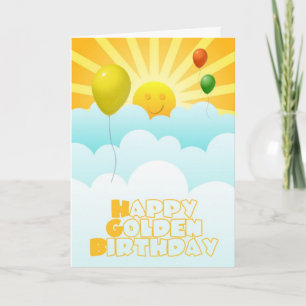 Tarjeta Feliz cumpleaños dorado