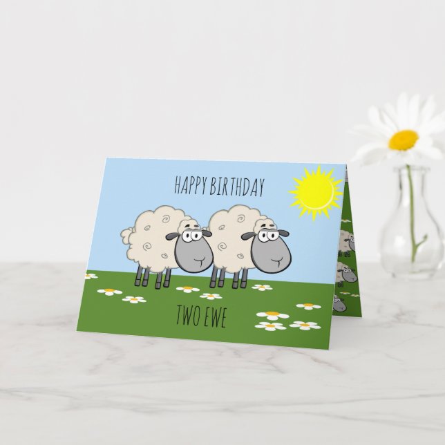 Tarjeta Feliz cumpleaños dos noches (Planta pequeña)