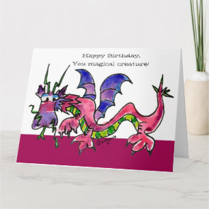Tarjeta Feliz cumpleaños Dragon Beth Friend Card