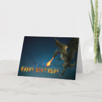 Feliz Cumpleaños Dragón Fuego Llama