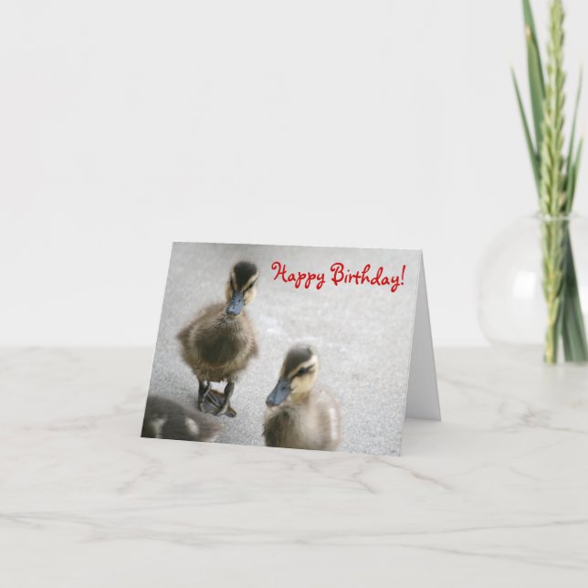 Tarjeta Feliz cumpleaños, Ducklings (Anverso)