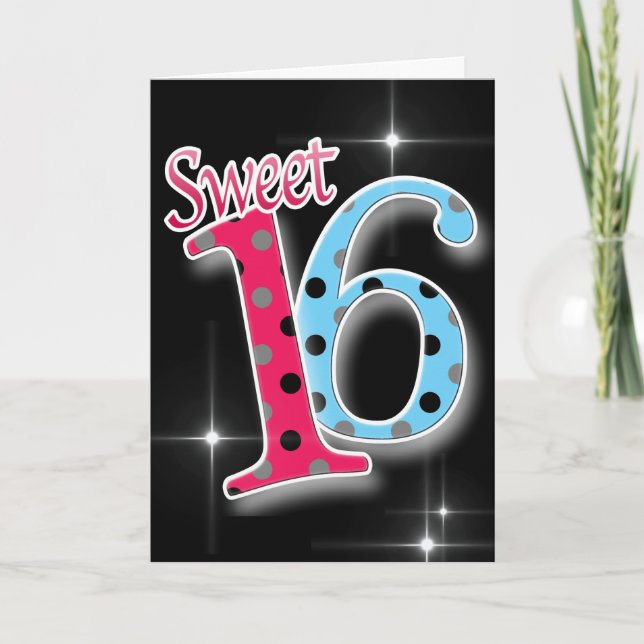 Tarjeta Feliz Cumpleaños Dulce Dieciséis (Anverso)