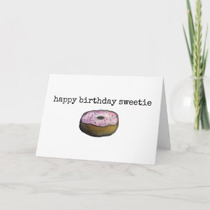 Tarjeta Feliz cumpleaños, dulce dulce dulce de bollo