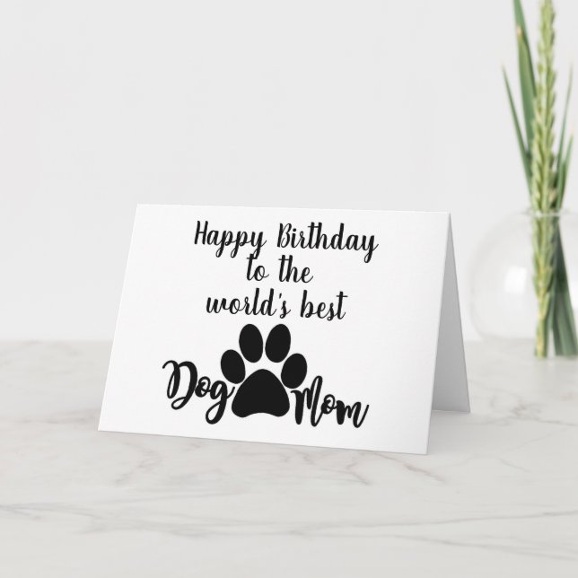 TARJETA FELIZ CUMPLEAÑOS ***EL MEJOR PERRO DE MADRE DE LA  (Anverso)