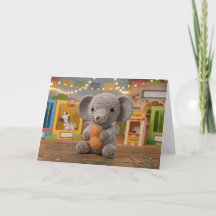 Feliz Cumpleaños Elefante del Zoológico y Página p