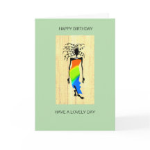 Feliz cumpleaños, elegante y elegante mujer africa