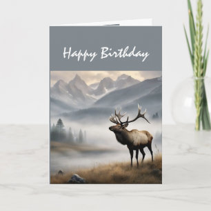 Tarjeta Feliz cumpleaños Elk a alguien sobresaliente