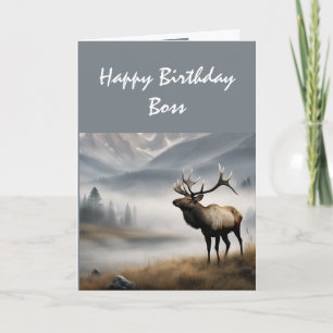 Tarjeta Feliz cumpleaños Elk Boss que es destacado