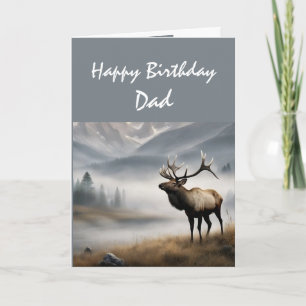 Tarjeta Feliz cumpleaños Elk Dad que es Sobresaliente
