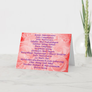 Tarjeta Feliz cumpleaños en 16 idiomas