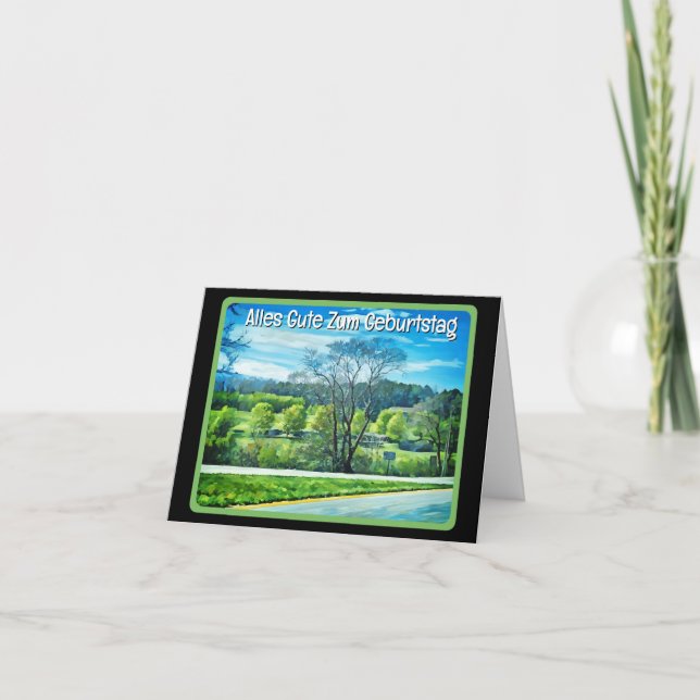 Tarjeta Feliz cumpleaños en alemán (Anverso)