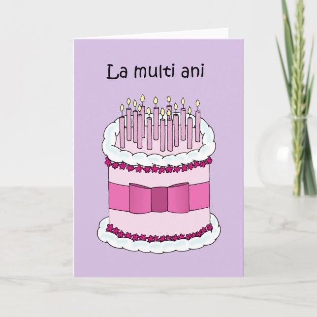 Tarjeta Feliz cumpleaños en el pastel de Personalizado rum (Anverso)