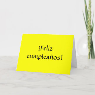 Tarjeta ¡Feliz cumpleaños en español!